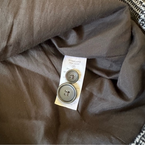 Everlane The Oversized Blazer In Italian Wool Herringbone Plaid Size 6 - Picture 7 of 11